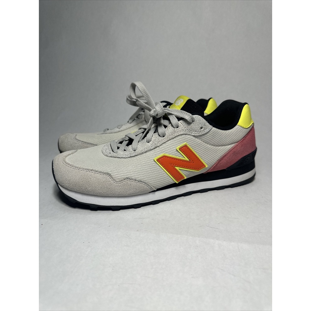 New Balance WL515BR3 Womens Size 12B Grey Orange Black Multicolor Sneaker EUC